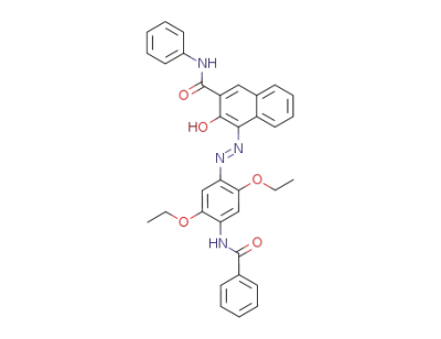 4-(2,5-diethoxy-4-benzoylamino-phenylazo)-3-hydroxy-[2]naphthoic acid anilide