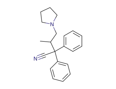 3-methyl-2,2-diphenyl-4-pyrrolidin-1-yl-butyronitrile